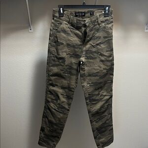 Lucky Brand Women's Olive Camouflage Cargo Pants